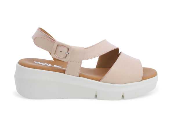 Melluso Sandali Comfort con Zeppa Comoda Tomaia Pelle rosa cipria R80424-223168